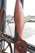 A vintage wooden aeroplane propellor , span approx. 248cm