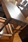 A period oak low occasional table having frieze drawer, approx. 71 x 50cm