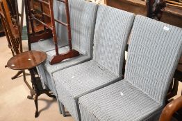 A set of four Lloyd Loom art deco dining chairs, originally from Midland Hotel , Morecambe