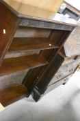 An early 20th Century oak bookshelf, width approx. 92cm