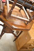 A Victorian mahogany occasional table having octagonal top and galleried undertier, diameter approx.