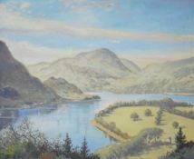 Local interest* Harold Walsby (British 1911-1973) oil on canvas, a pleasant view of Ullswater,