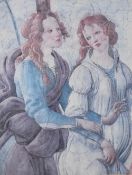 French school poster from MDI editions late 20th Century, 'Francis I and his Court' within red frame