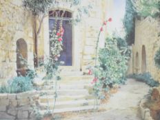 After Veronica Charlesworth (20th/21st century) limited edition print 'Hollyhocks' signed,