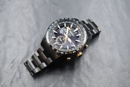 A Seiko Astron SAST 100 Limited Edition Titanium Kintaro Hattori GPS solar wristwatch, the black