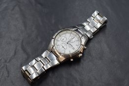 A gent's Seiko chronograph alarm wrist watch model: 7T62-0DY0, serial no: 303136, having a baton