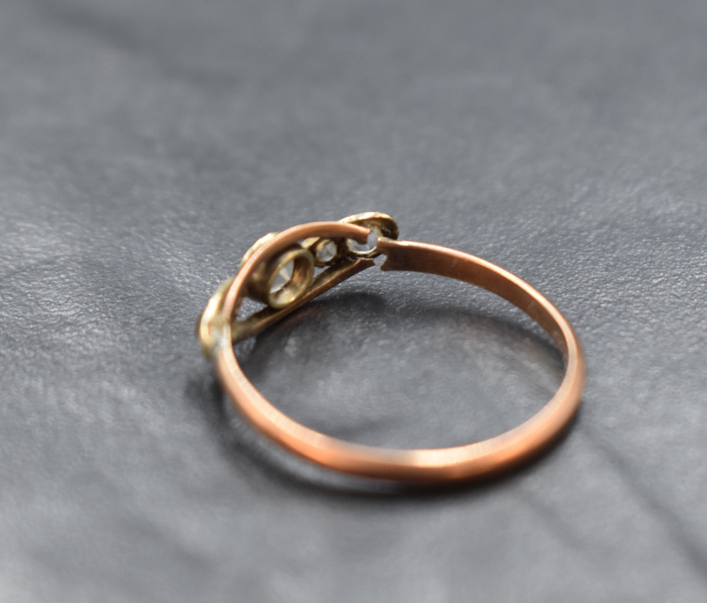 A 9ct gold diamond set five stone ring, the central round cut diamond measuring approximately 0.20ct - Image 3 of 4
