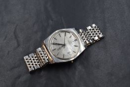 A gent's 1970's Omega Geneve wrist watch having a baton numeral dial with date aperture on a steel