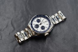 A Bulova Archive Lunar Pilot Chronograph wristwatch, the white dial having baton numerals and
