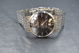 A Hamilton American Classic Intra-Matic Automatic wristwatch, the black dial having baton numerals