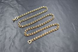 A Christian Dior gold tone curb link neck chain, in a Dior protective pouch, 60.5cm