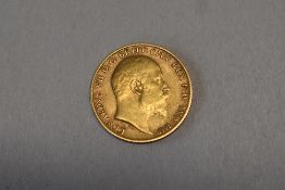 Gold Half Sovereign Edward VII 1906, George & Dragon, Royal Mint, 4g