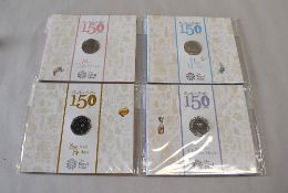 Four Royal Mint Brilliant Uncirculated Beatrix Potter 50p Coins in Presentation Folders, Mrs Tiggy