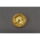 Gold Sovereign Edward VII 1907 Royal Mint, 7.84g (ex mount)