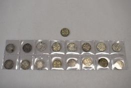 Seventeen Threepences Including Six Queen Victoria, Ten George V 1912, 1913, 1917, 1917, 1918, 192