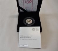 Royal Mint Silver Proof 50p Beatrix Potter Mrs Tiggy-Winkle 2016, Limited Edition 314/16000 with