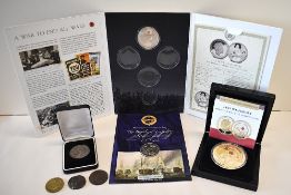 Mixed Coinage and Medals, Jersey 1861 1/13th of a shilling, possible Roman Coin being very worn,