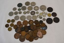 Collection Of Silver And Copper British Coinage Including 1797 George 111 Cartwheel Penny, Two