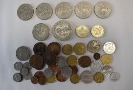 Five 1977 Elizabeth II Silver Jubilee Commemorative Crowns ,1953 Elizabeth II Coronation Crown ,