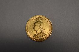 Gold Sovereign Queen Victoria 1892 Royal Mint, 8.00g