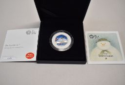 Royal Mint 2018 The Snowman 40th Anniversary Proof Silver With Colour 50p, Limited Edition 0125/1000