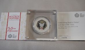 Royal Mint Silver Proof 50p Beatrix Potter The Taylor Of Gloucester 2018, Limited Edition 11118/
