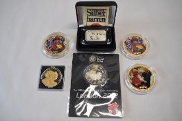 German Christmas Theme Sterling Silver Silver Bar 15.00 Grams, Royal Mint London 2012 Olympic Five