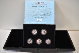 A Westminster Mint 2021 Limited Edition Silver Proof Fifty Pence Set, Alice Through The Looking