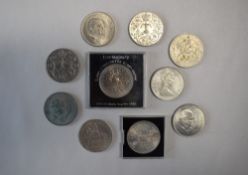 Two 1953 Coronation Crowns, Eight Elizabeth 11 Commemorative Crowns including Three Churchill