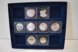 Collection Of Six Sterling Silver Westminster Collection Lifetime Of Service Elizabeth 11 And Philip
