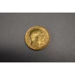 Gold Sovereign Edward VII 1908 Royal Mint, 8.00g