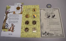 Winnie The Pooh Gold Edition Gold Plated 50p Eight Coin Proof Set The Koin Club Limited Edition