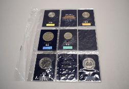 Three Commemorative Crowns, BU Change Checker, 2018 Royal Academy Of Arts, 2017 Centenary Of The