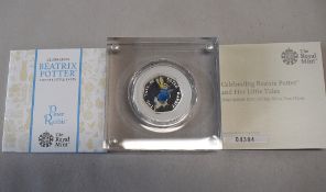 Royal Mint Silver Proof 50p Beatrix Potter The Tale Of Peter Rabbit 2017, Limited Edition 04394/