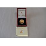Gold Proof Millennium Crown Queen Elizabeth II 2000, Limited Edition 0432/2500 with certificate,
