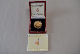 Gold Proof Millennium Crown Queen Elizabeth II 2000, Limited Edition 0432/2500 with certificate,