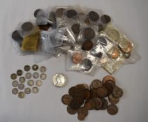 Nineteenth and Twentieth Century Silver and Copper Coinage including 1887 Victoria Double Florin,