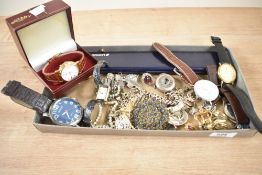 A collection of costume jewellery and wristwatches, including Rotary, Daniel Wellington and paste