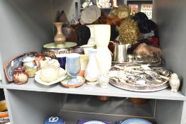 A quantity of studio pottery, to include Abbot pottery ect