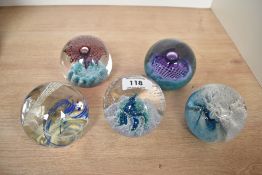 A Caithness Fountain glass paperweight, h7cm, sold together with a Caithness Splashdown glass