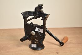 A reproduction cast iron coffee grinder, h21cm