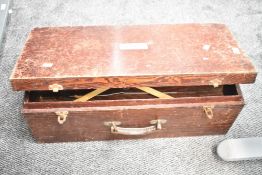 An early 20th century Electrolux pine vaccumcleaner storage box/trunk, L69cm