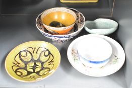 A Poole Pottery Aegean pattern bowl, of dished circular form with abstract design against a