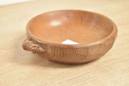 A Robert 'Mouseman' Thompson oak bowl, w14cm