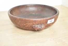 A Robert 'Mouseman' Thompson oak fruit bowl, w24
