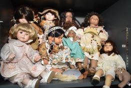 A quantity of Alberon dolls, to include Katie and Little River