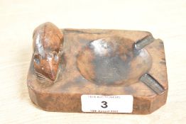 A Robert 'Mouseman' Thompson oak ashtray, w10.5cm