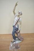 A Lladro clown figure, h42