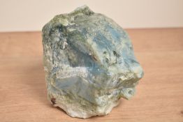 A Blue Silica ('glass') from a furnace, h14cm x 15cm *selling from a specialised rock collection