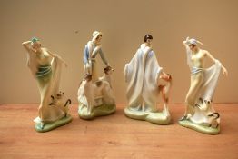 A group of four Royal Doulton bone china figurines comprising 'Harriet' HN 3794 (2nd), 'Daisy' HN
